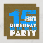 15e verjaardagsfeest 15 jaar oude Grunge Z15A Kaart (Voorkant / Achterkant)