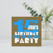 15e verjaardagsfeest 15 jaar oude Grunge Z15A Kaart (Staand voorkant)