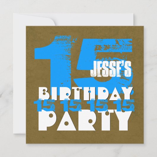 15e verjaardagsfeest 15 jaar oude Grunge Z15A Kaart (Voorkant)