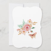 15e Verjaardagsfeest Quinceañera Blush Butterfly Kaart (Achterkant)