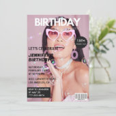 15e verjaardagsuitnodiging voor haar Magazine Hoes Kaart (Staand voorkant)