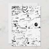 15e verjaardagsuitnodigingen Mannen Graffiti Party Kaart (Achterkant)