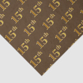15e (vijftiende) bruin Faux Gold-evenement Tissuepapier (Detail)