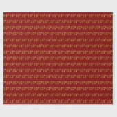 15e (vijftiende) Red, Faux Gold Cadeaupapier (Vlak)