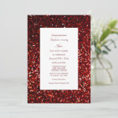 15e Vijftiende verjaardag Bourgogne Rode Glitter 2 Kaart (Staand voorkant)