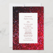 15e Vijftiende verjaardag Bourgondische rode glitt Kaart (Voorkant)