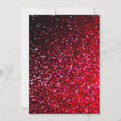 15e Vijftiende verjaardag Bourgondische rode glitt Kaart (Achterkant)