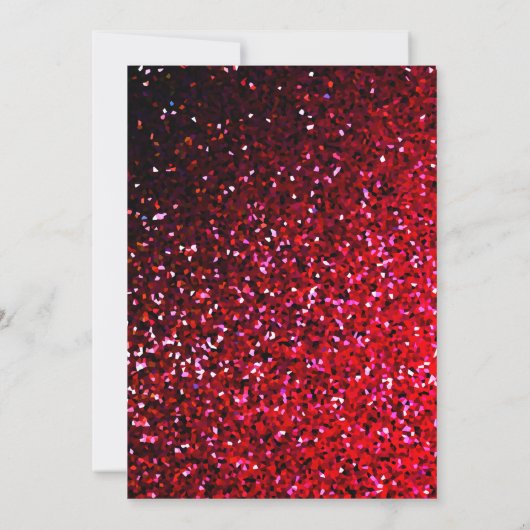 15e Vijftiende verjaardag Bourgondische rode glitt Kaart (Achterkant)