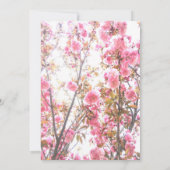 15e Vijftiende verjaardag Pink Cherry Blossom Flor Kaart (Achterkant)