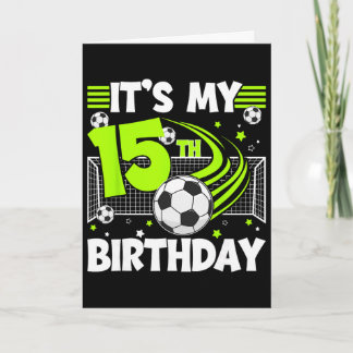 15e Voetbal Verjaardagsfeestje 15 Jaar Oude Voetba Kaart