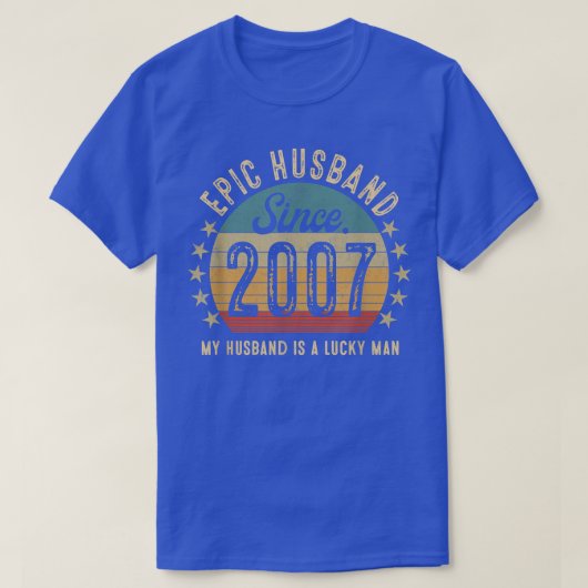 15e weddenschap Jubileum voor zijn epische echtgen T-shirt (Design voorkant)