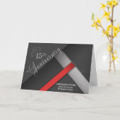 15e zakelijke Jubileum gefeliciteerd Kaart (Gele Bloem)