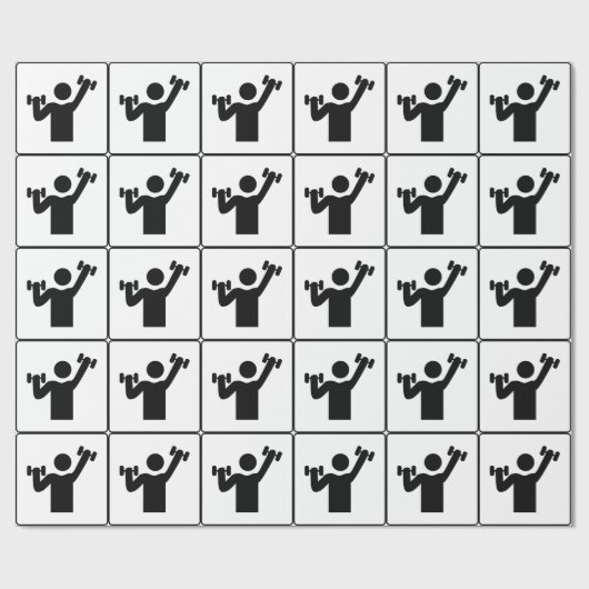 15G GYM HEALTHY ATHLETE ICON FITNESS EXCERCISE WEI CADEAUPAPIER (Vlak)