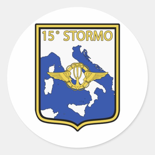 15o Stormo Ronde Sticker (Voorkant)