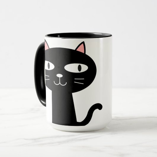 15oz aangepaste Kat Mok door Zass_it (Voorkant links)