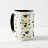 15oz aangepaste Koeien koffie Boerderij Mok door Z (Voorkant links)