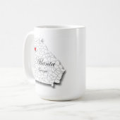 15oz Atlanta Mok, Atlanta Mok, Atlanta Coffee Mok, Koffiemok (Voorkant links)