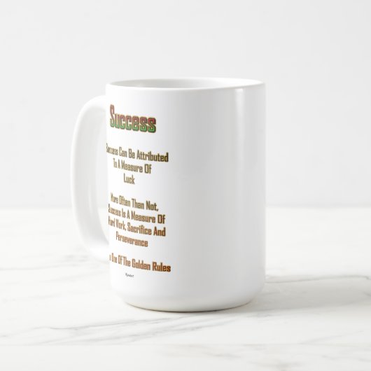 15oz Ceramic White Mok geslaagd (Voorkant links)