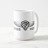 15oz Coffee Mok V8 Logo & Horse Wings (Voorkant rechts)
