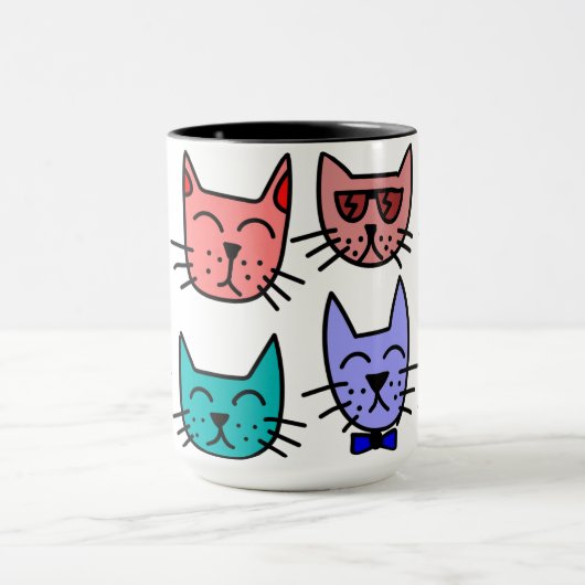15oz combinatie aangepaste Kat Mok door Zazz_it (Midden)