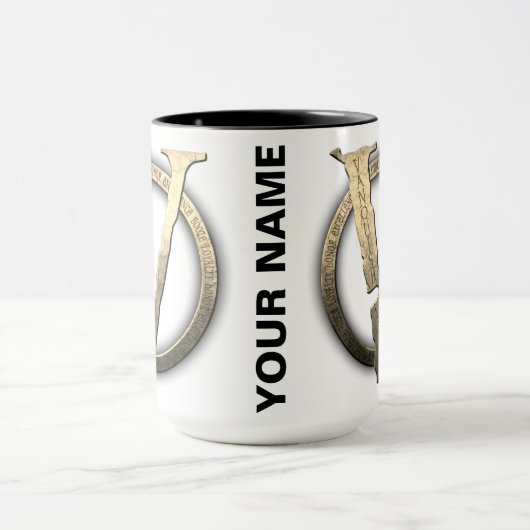 15oz CUSTOM "V" met de Mok Koffie (Midden)