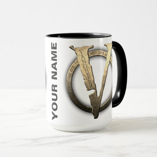 15oz CUSTOM "V" met de Mok Koffie (Voorkant rechts)