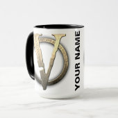 15oz CUSTOM "V" met de Mok Koffie (Voorkant links)