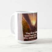 15oz Koffie Mok met Love Quote en Afbeelding (Voorkant links)