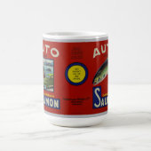 15oz. mok  Canadees zalmlabel (Center)