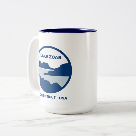 15oz Mok, meer dierentuin Tweekleurige Koffiemok (Voorkant links)