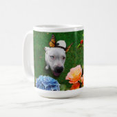 15oz Mok: Mitzy the Mariposa (hond met vleugels) Koffiemok (Voorkant links)