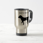 15oz mok zwart lab silhouette (Voorkant rechts)