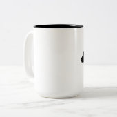 15oz mok zwart labsilhouet met twee tinten (Voorkant links)