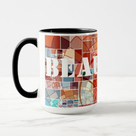 15oz Mosaic Custom Art Coffee Mok met Zazz_it