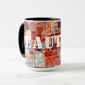 15oz Mosaic Custom Art Coffee Mok met Zazz_it (Voorkant links)