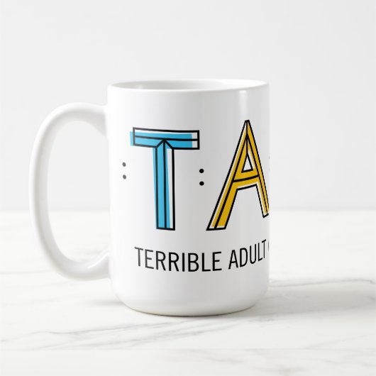 15oz TACO-Mok - Wit Koffiemok (Links)