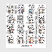 15pcs Panda Reeks voor de Stickers van het Dagboek (Vel)