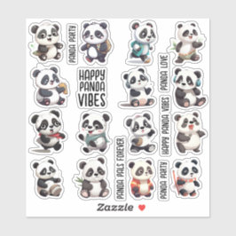 15pcs Panda Reeks voor de Stickers van het Dagboek