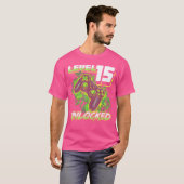 15th Birthday Gamer 15 Year Old Funny Bday Boy Fif T-shirt (Voorkant volledig)