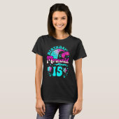 15th Birthday Mermaid 15 Years Ocean Theme Party F T-shirt (Voorkant volledig)