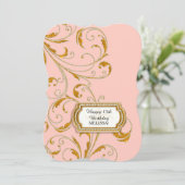 15th Birthday Party Glam Old Hollywood Regency Kaart (Staand voorkant)