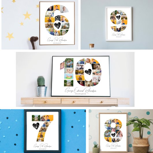 15th Birthday Photo Collage Poster Keepsake