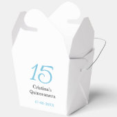 15th quinceanera birthday blue black bold letter n bedankdoosjes (Open)