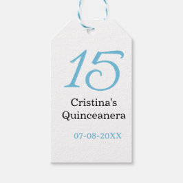 15th quinceanera birthday blue black bold letter n cadeaulabel