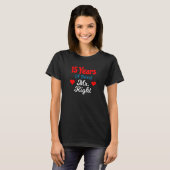 15th Wedding Anniversary for Men Him Mr Right Husb T-shirt (Voorkant volledig)