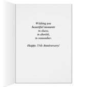 15th Wedding Jubileum - Aangepaste naam & foto (Binnen (Rechts))