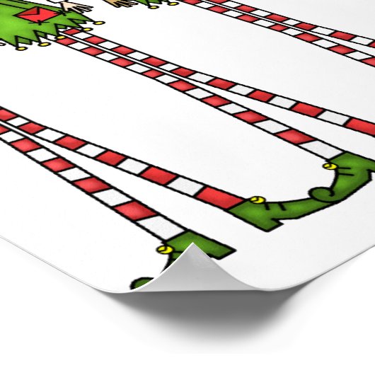 15x15 Elf Magic KerstPoster Poster (Hoek)