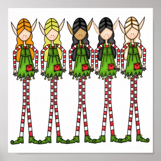 15x15 Elf Magic KerstPoster Poster (Voorkant)