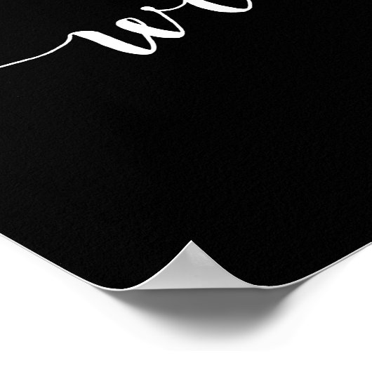 15x15 uur 's nachts gebarentaal voor calligrafie poster (Hoek)