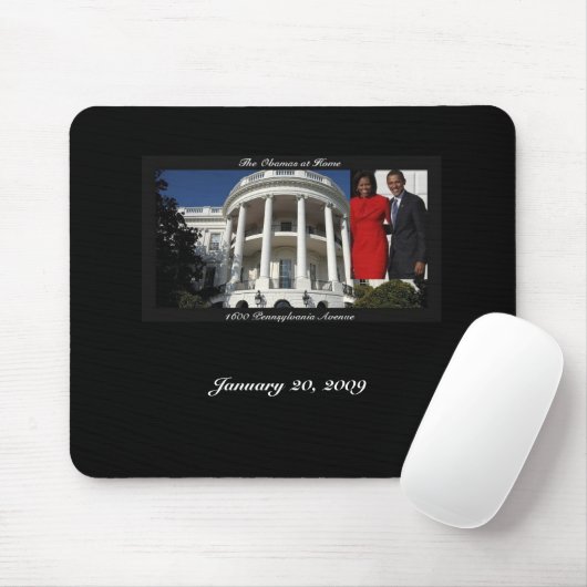 1600 Mousepad Obama Black Muismat (Met muis)
